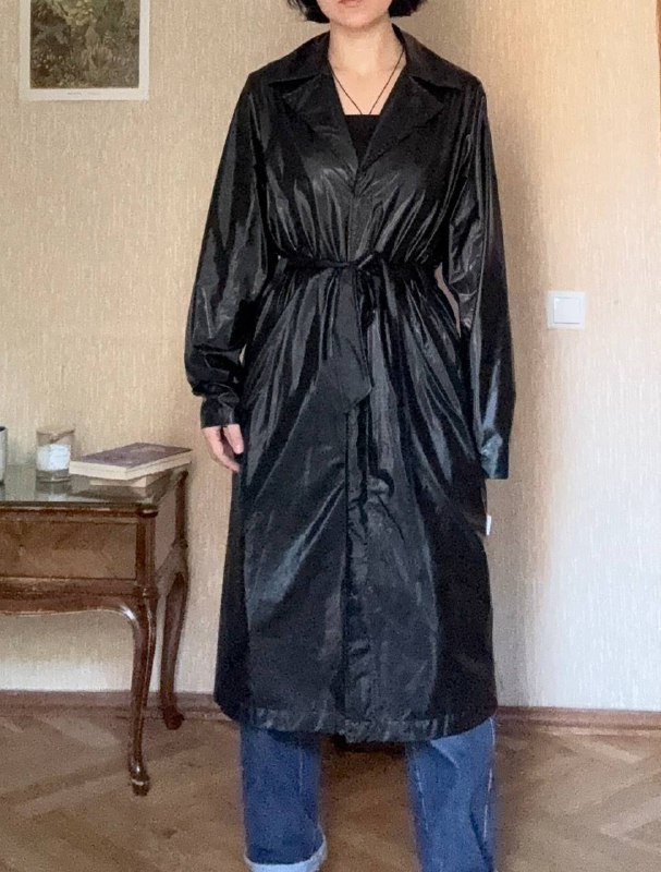 Плащ Rains черного цвета размер S 2