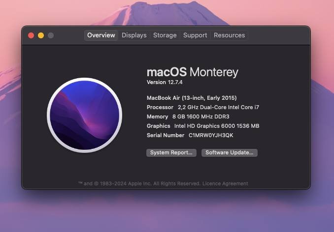 MacBook Air 2016 с зарядкой MagSafe 2