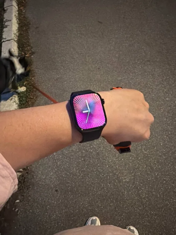 Apple Watch 11 series 46mm, черного цвета, защитное стекло, ремешки