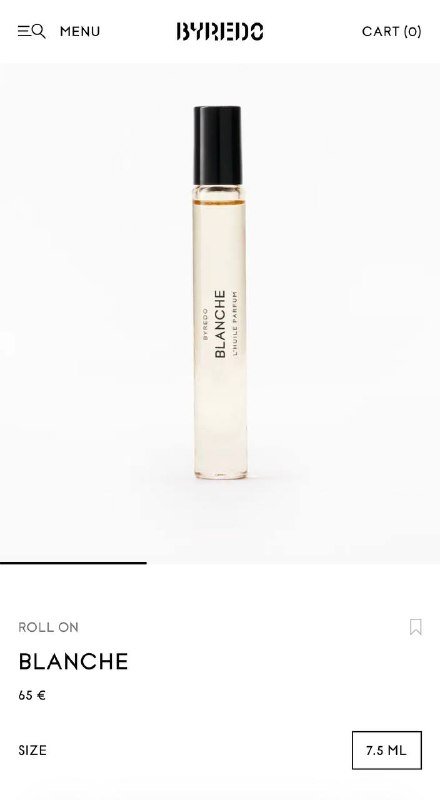 Byredo Blanche масляные духи 3