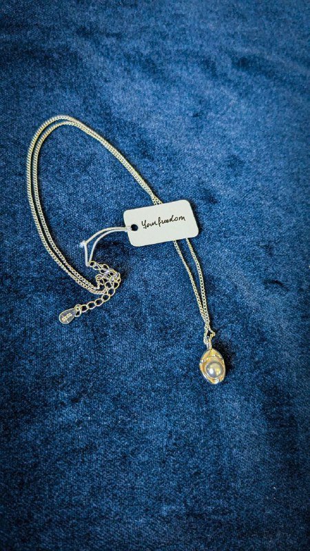 Кулон с искусственным жемчугом из серебра 925 пробы