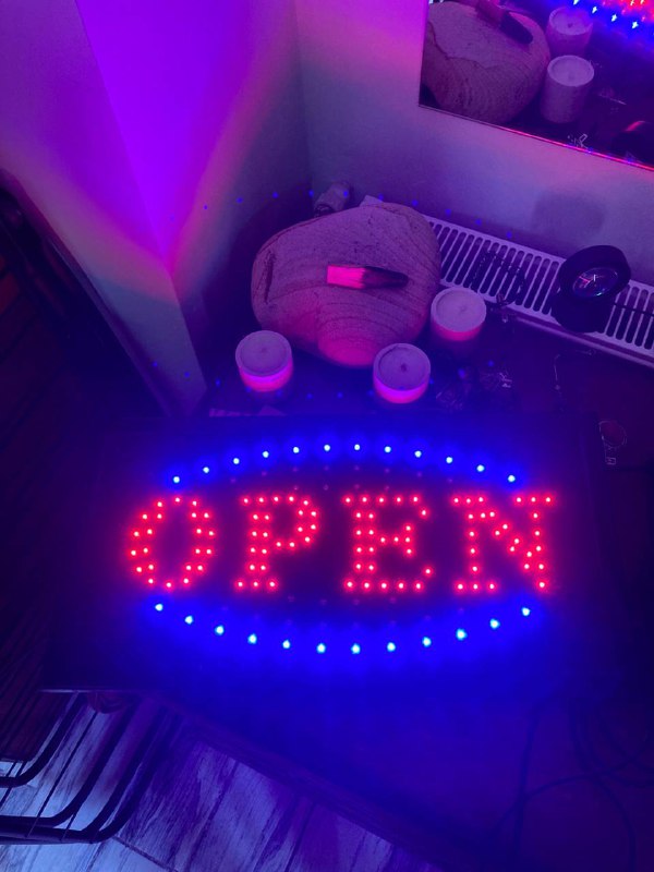 Вывеска OPEN светодиодная