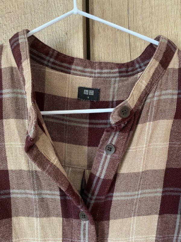 Платье фланель Uniqlo размер S свободное на М с карманами 2