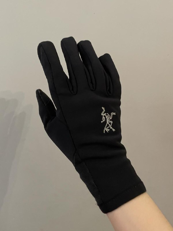 Черные перчатки Arcteryx женские S мужские XS 4