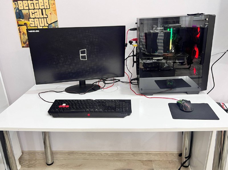 Белый стол с регулируемыми ножками 120x60 см 3