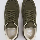 Женские кроссовки Zara, кожаные, хаки 3