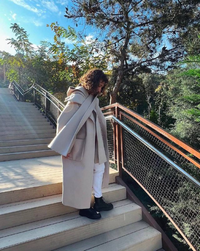 Пальто Charuel с шарфом-капюшоном, шерсть 3