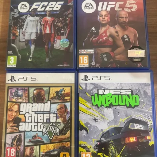 FC 26, GTA 5, UFC 5, Need for Speed