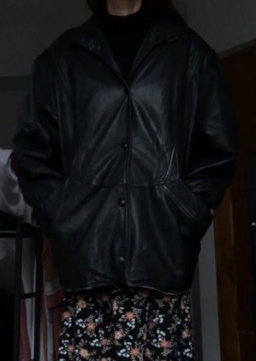 Кожаная куртка натуральная кожа размер L оверсайс 5