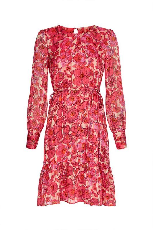 Платье Fabienne Chapot миди с рюшами и поясом