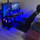 Игровой компьютер, два монитора, симрейсинг сетап 2