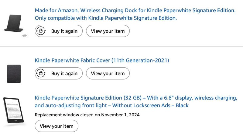 Kindle Paperwhite Signature Edition 32 GB с чехлом и зарядкой