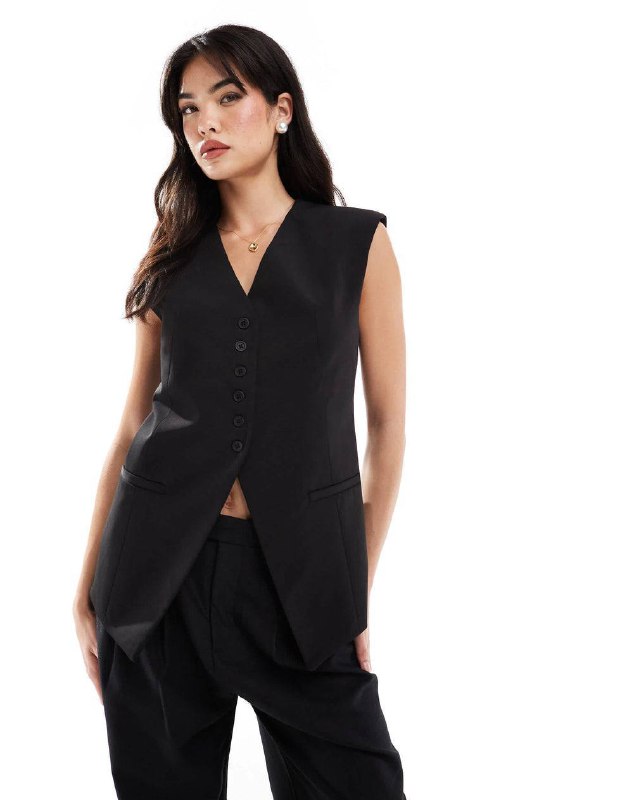 Жилет Asos, Джинсы Monki