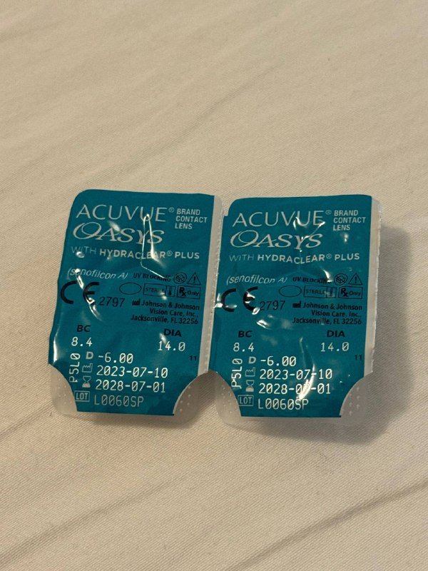 Двухнедельные линзы Acuvue oasys -6 8,4