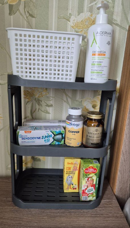 Полка настольная из пластика с 3 секциями 4