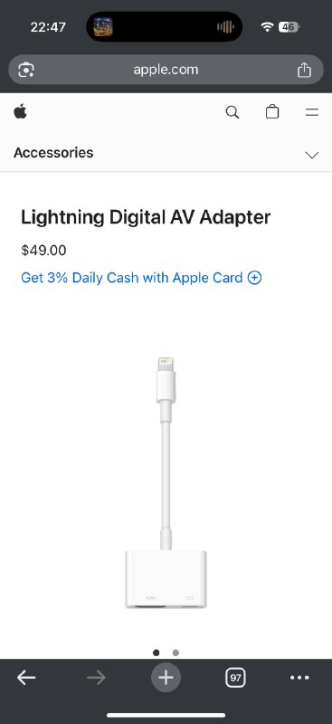 Переходник Lightning-HDMI оригинал 3