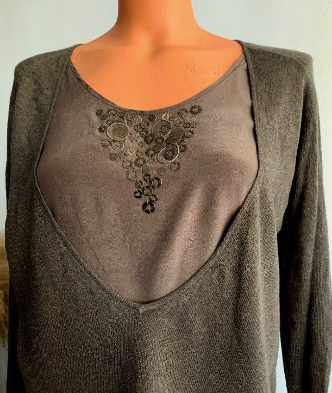 Дизайнерский джемпер Stills альпака шёлк вышивка 3