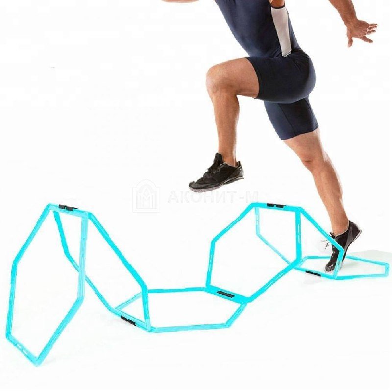 Дорожка координационная желто-оранжевая из 6 шестиугольников 6