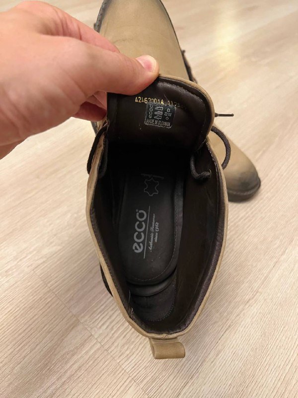 Замшевые полуботинки Massimo Dutti, кожаные ботинки Ecco 5