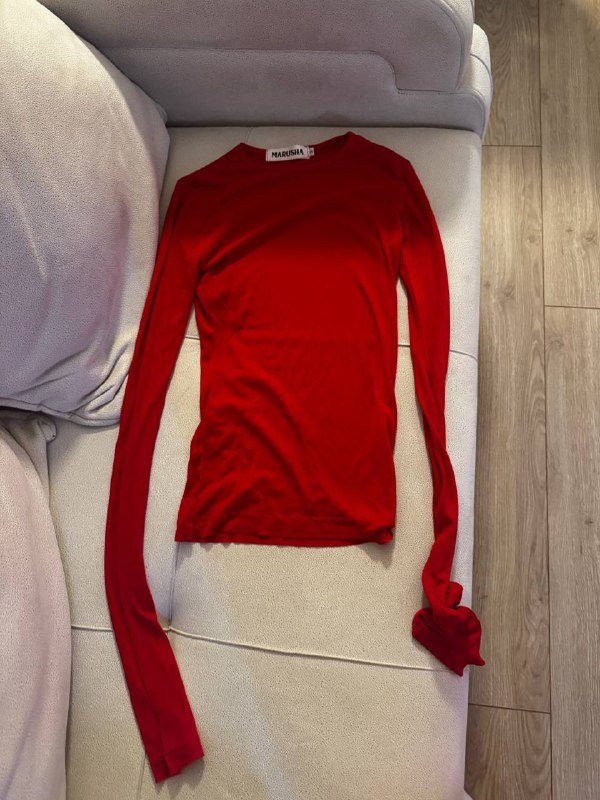 Женский полуприлигающий лонгслив с удлиненным рукавом, размер s