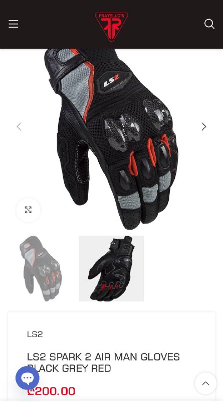 Мотоперчатки LS2 SPARK 2 AIR MAN GLOVES BLACK GREY RED 2