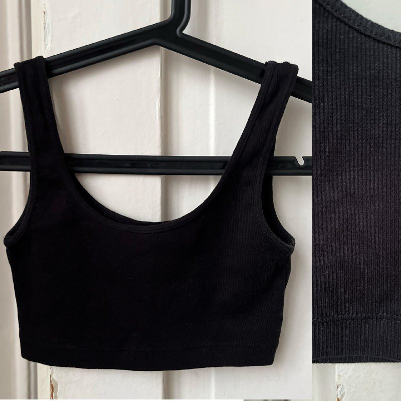 Черный базовый топ размер XS