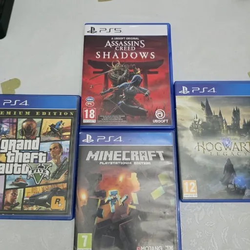 Assassin's Creed Shadows, GTA 5, Minecraft, Hogwarts Legacy