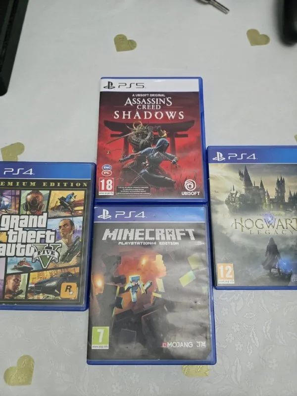 Assassin's Creed Shadows, GTA 5, Minecraft, Hogwarts Legacy