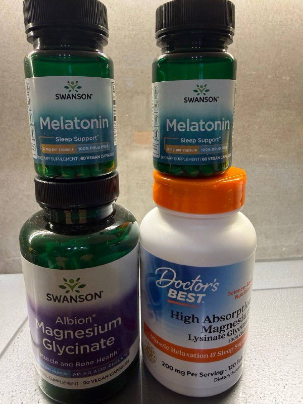 Мелатонин, Магний глицинат, Лизинат глицинат магния