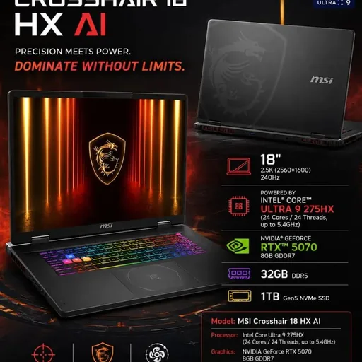 MSI Crosshair 18 HX AI laptop