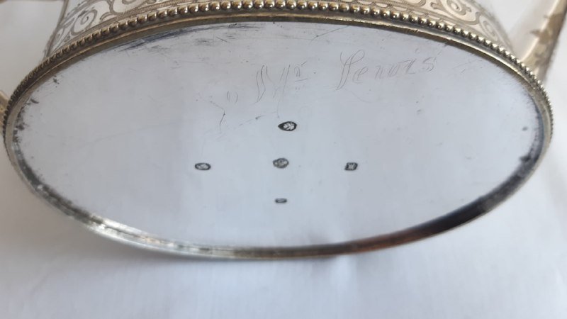 Посеребренный чайник George Angell & Co выставочный образец 9