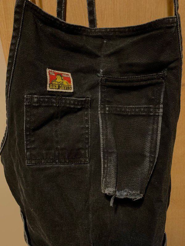 Черный джинсовый фартук 3