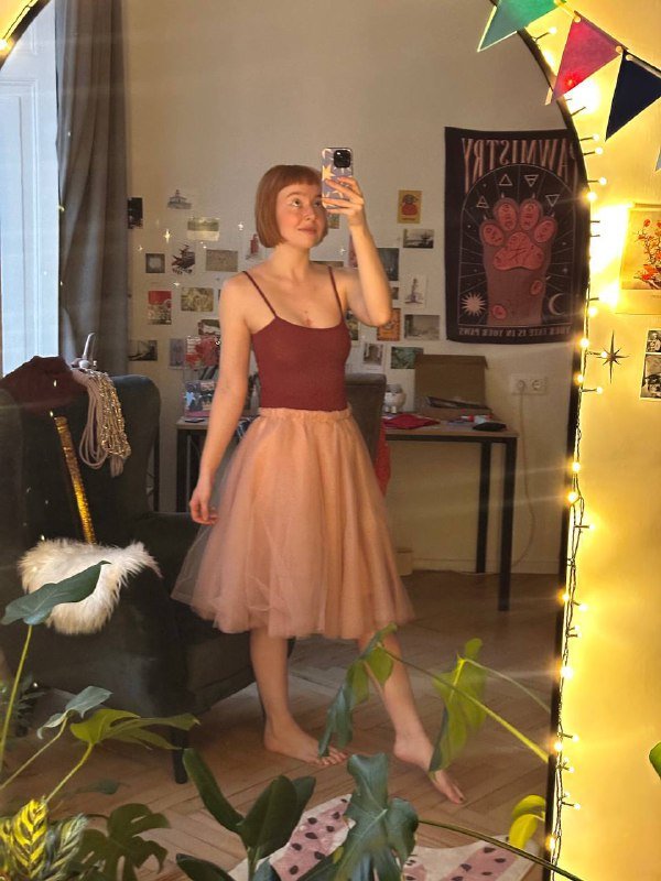 Юбка-пачка из семи слоёв фатина с атласным подъюбником