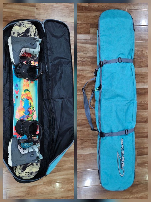 Women's GNU B-NICE 145 snowboard, Women's Burton limelight boots 36.5, Union Julie bindings, snowboard bag 8