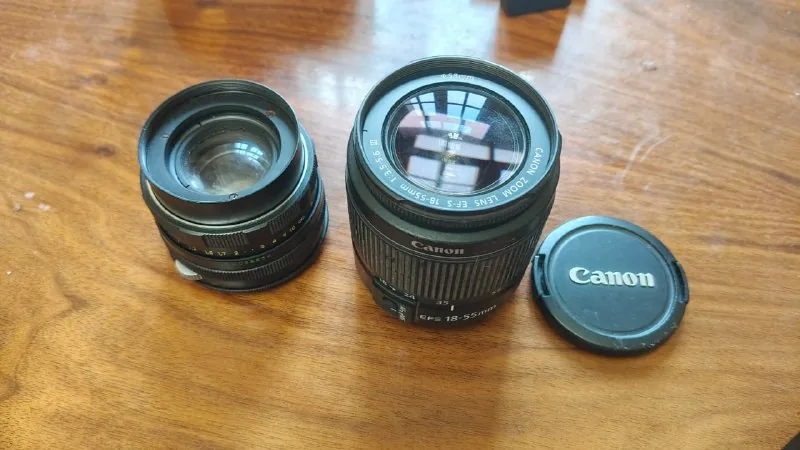 Объективы Гелиос с переходником EF-S, Canon EF-S 18-55mm