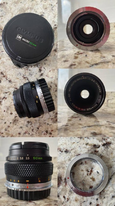 Tamron AF SP 35-105 mm f/2.8, Olympus OM Zuiko AUTO-MACRO 50 mm f/3.5 2