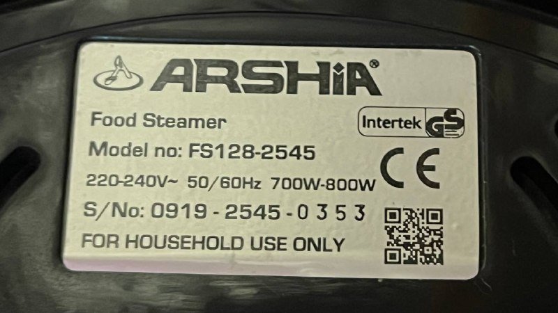 Пароварка Arshia 3