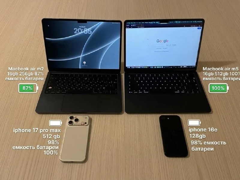 MacBook Air M2, MacBook Air M5, iPhone 17 Pro Max, iPhone 16e, iPhone SE 2, iPad mini 7