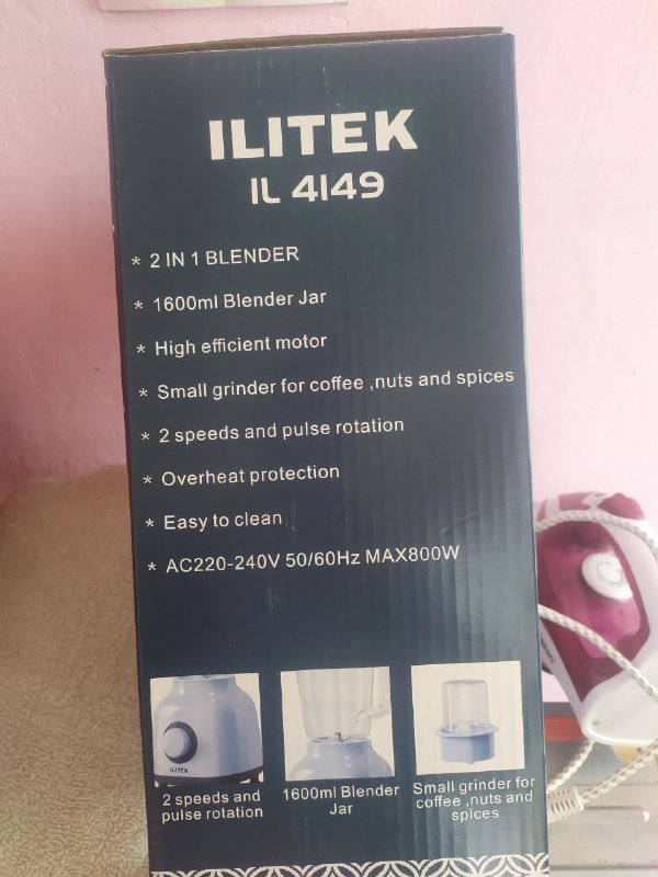 Блендер ILITEK IL 4149 2 в 1 новый