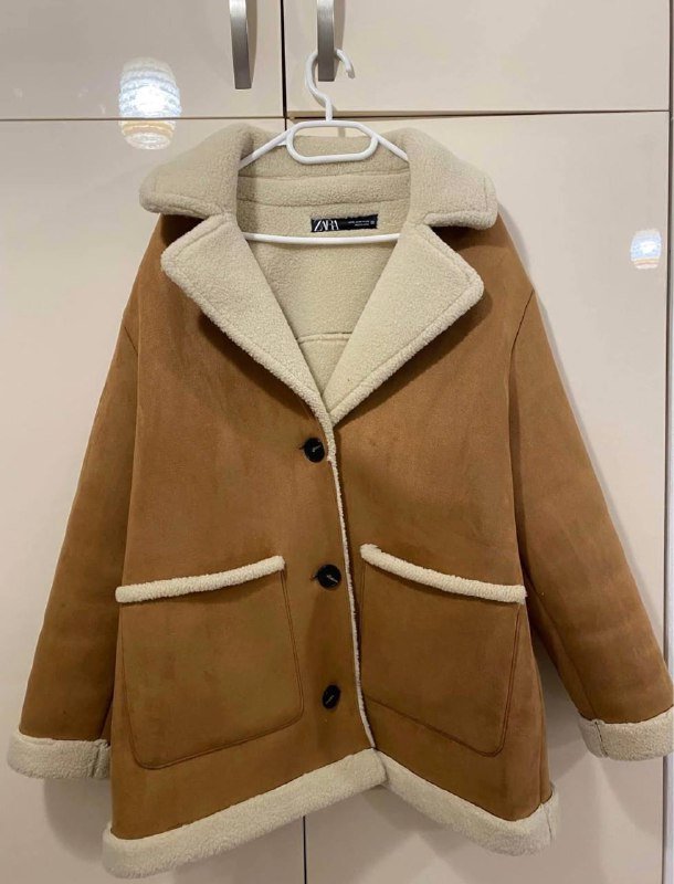 Зимнее пальто дубленка Zara размер М