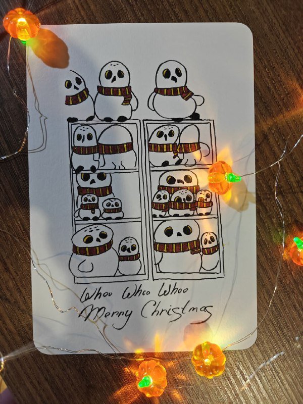 Крафтовые новогодние открытки 7