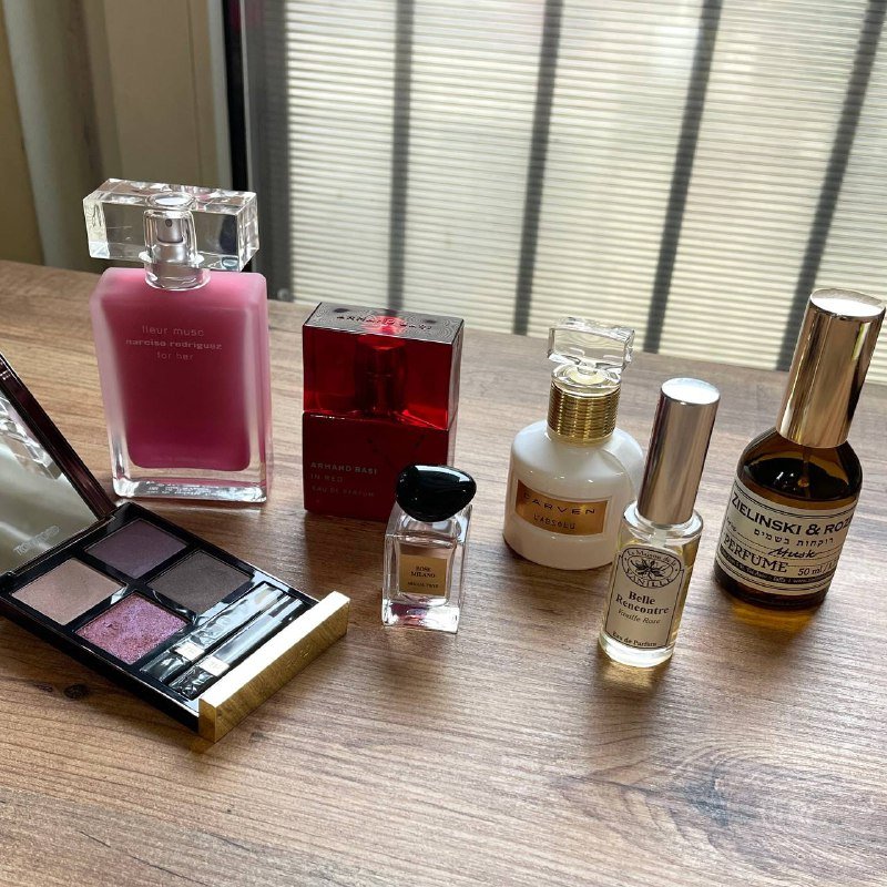House of marley wireless earphones, Pandora charm, Tom Ford eyeshadows, perfumes, photo paper