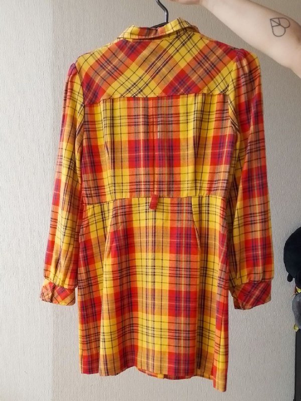 Платье в клетку S винтаж, кольцо ЯД размер 20,5 2