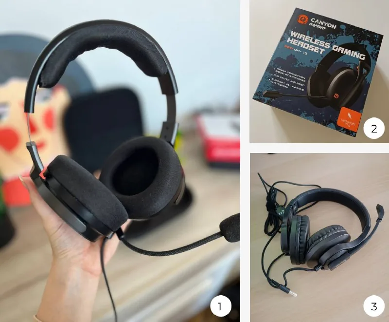 Наушники Corsair Virtuoso pro, CANYON EGO GH-13, HAMA HS-P350