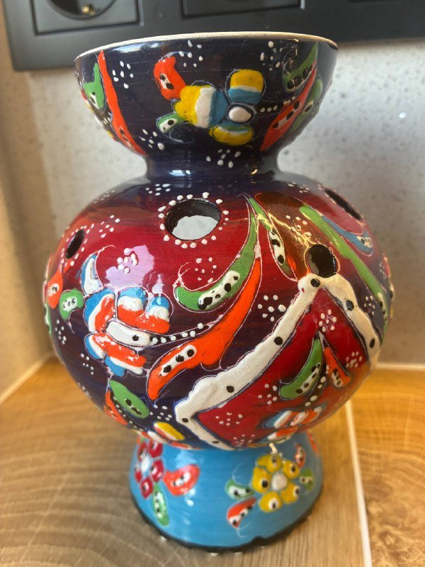 Керамический подсвечник расписной