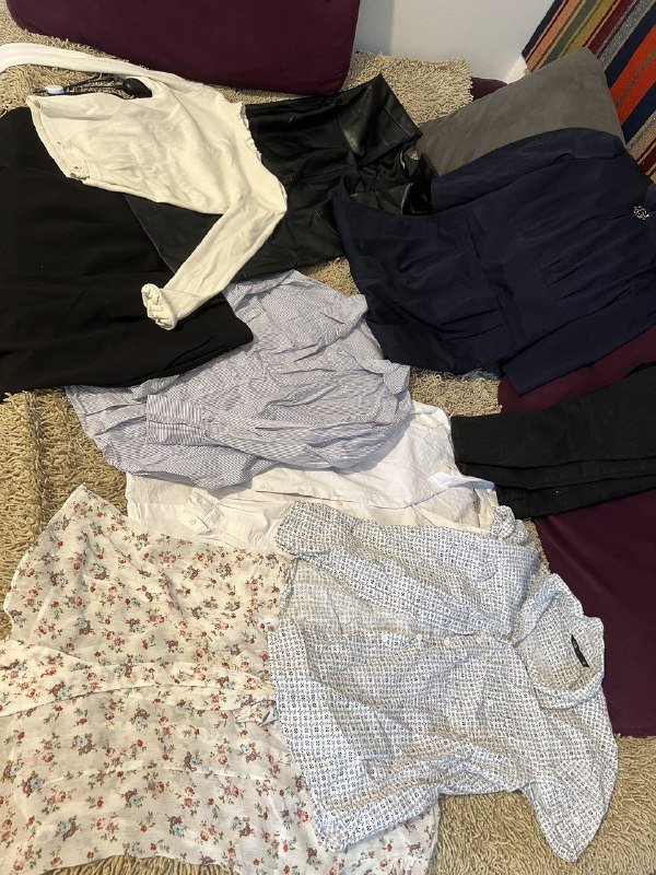 Платье Vittoria Vicci, 3 рубашки, блузка, джинсы, кожаный сарафан, 2 пальто