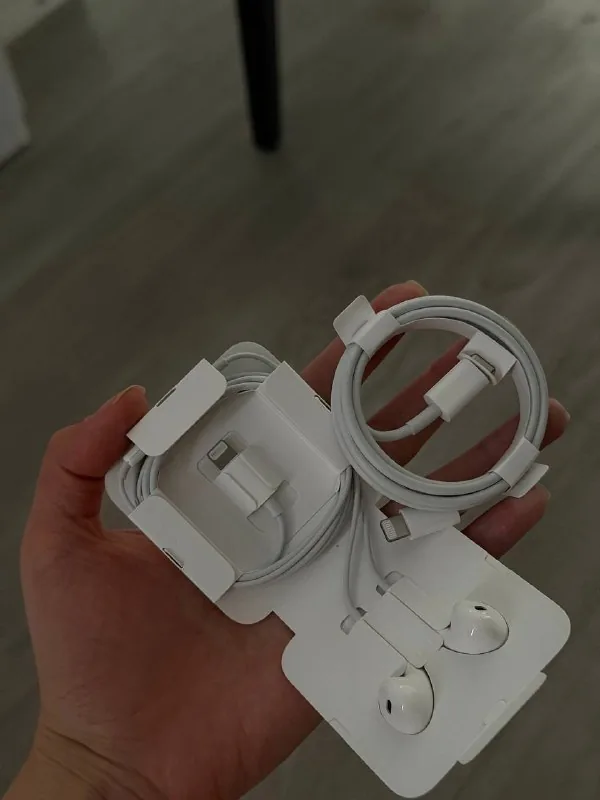 Apple EarPods Lightning, кабель USB-C Lightning 1