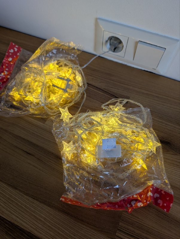 Набор новогодних украшений гирлянды мишура колпак диадема хлопушки 3