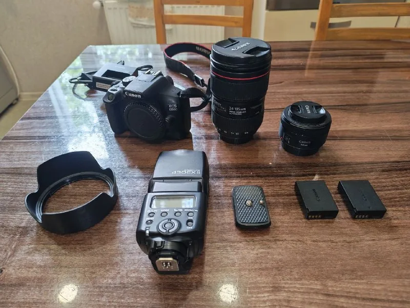 Canon камера, объектив, вспышка, аксессуары