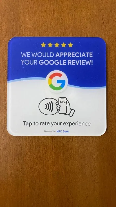 NFC стенды для Instagram и Google отзывов